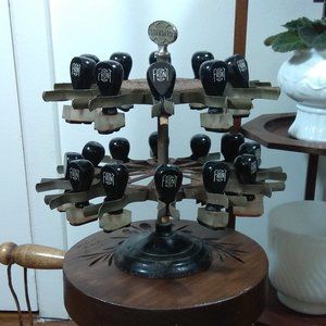 "Standard" rubber stamp holder with letter stamps